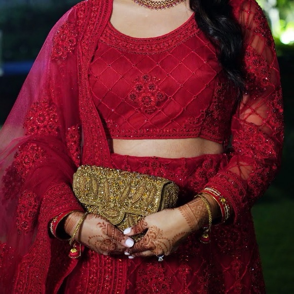 Red Lehenga / Lengha - Picture 10 of 13